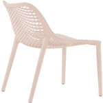 Mykonos Plastic Outdoor Patio Dining Chair (328-) in Pink