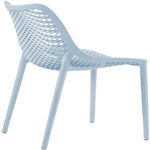 Mykonos Plastic Outdoor Patio Dining Chair (328-) in Sky Blue