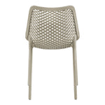 Mykonos Plastic Outdoor Patio Dining Chair (328-) in Taupe