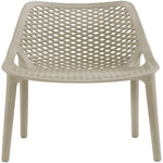 Mykonos Plastic Outdoor Patio Dining Chair (328-) in Taupe