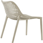 Mykonos Plastic Outdoor Patio Dining Chair (328-) in Taupe