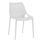 Mykonos Plastic Outdoor Patio Dining Chair (328-) in White