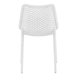 Mykonos Plastic Outdoor Patio Dining Chair (328-) in White