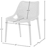 Mykonos Plastic Outdoor Patio Dining Chair (328-) in White