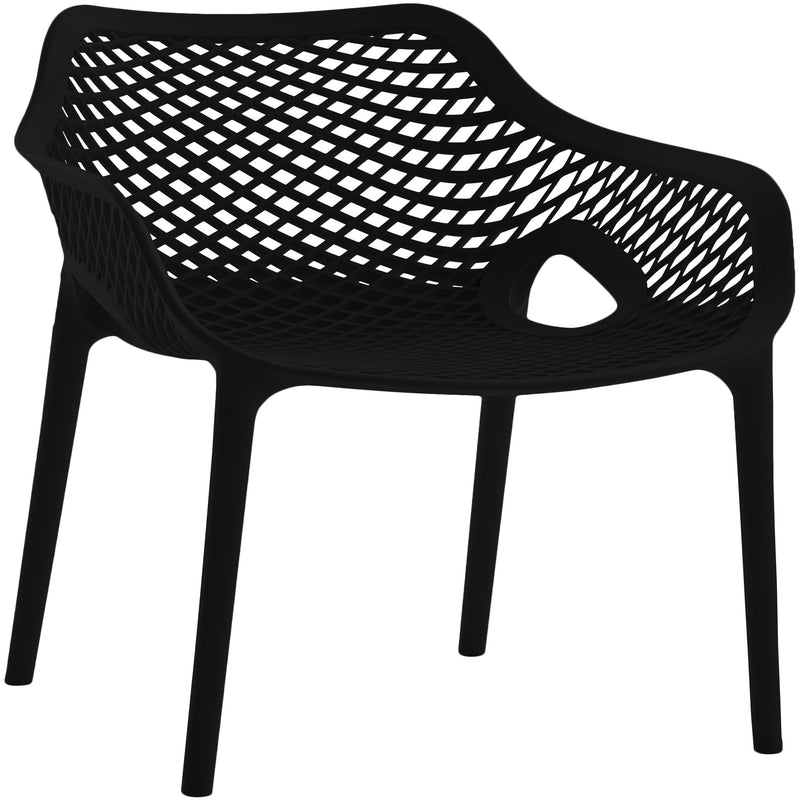 Mykonos Plastic Outdoor Patio Dining Chair (329-) in Black