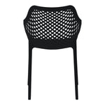 Mykonos Plastic Outdoor Patio Dining Chair (329-) in Black