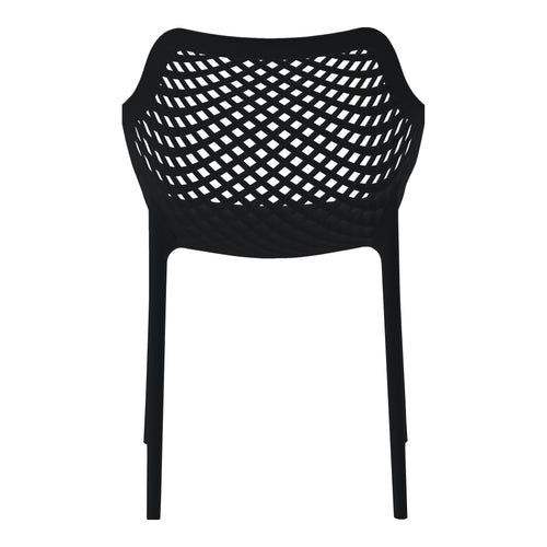 Mykonos Plastic Outdoor Patio Dining Chair (329-) in Black