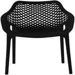 Mykonos Plastic Outdoor Patio Dining Chair (329-) in Black