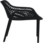 Mykonos Plastic Outdoor Patio Dining Chair (329-) in Black