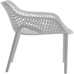Mykonos Plastic Outdoor Patio Dining Chair (329-) in Grey