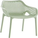 Mykonos Plastic Outdoor Patio Dining Chair (329-) in Mint