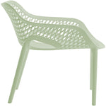 Mykonos Plastic Outdoor Patio Dining Chair (329-) in Mint
