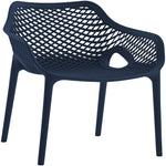 Mykonos Plastic Outdoor Patio Dining Chair (329-) in Navy