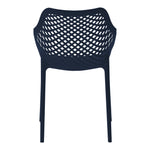 Mykonos Plastic Outdoor Patio Dining Chair (329-) in Navy