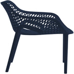 Mykonos Plastic Outdoor Patio Dining Chair (329-) in Navy