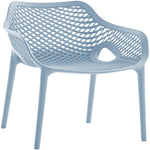 Mykonos Plastic Outdoor Patio Dining Chair (329-) in Sky Blue