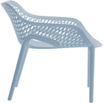 Mykonos Plastic Outdoor Patio Dining Chair (329-) in Sky Blue