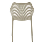 Mykonos Plastic Outdoor Patio Dining Chair (329-) in Taupe