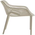Mykonos Plastic Outdoor Patio Dining Chair (329-) in Taupe