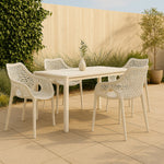 Mykonos Plastic Outdoor Patio Dining Chair (329-) in White