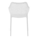 Mykonos Plastic Outdoor Patio Dining Chair (329-) in White
