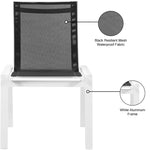 Nizuc Mesh Water Resistant Fabric Outdoor Patio Dining Chair (368-C) in Black