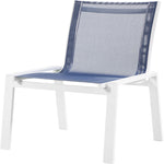 Nizuc Mesh Water Resistant Fabric Outdoor Patio Dining Chair (368-C) in Navy