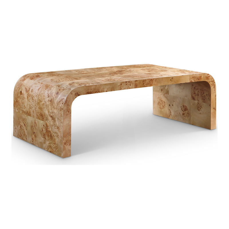 Cresthill Burl Wood Coffee Table in Natural