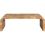 Cresthill Burl Wood Coffee Table in Natural