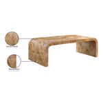 Cresthill Burl Wood Coffee Table in Natural