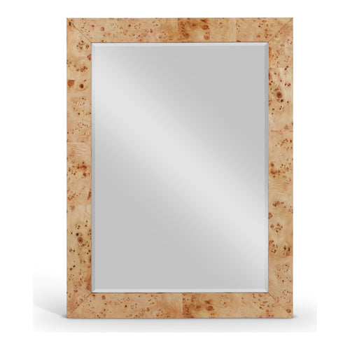 Cresthill Burl Wood Frame Mirror in Natural