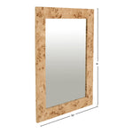 Cresthill Burl Wood Frame Mirror in Natural