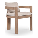 Newport Water Resistant Fabric Upholstered Outdoor Patio Dining Chair in Beige