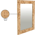 Cresthill Burl Wood Frame Mirror in Natural