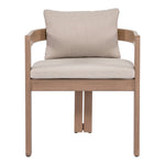 Newport Water Resistant Fabric Upholstered Outdoor Patio Dining Chair in Beige