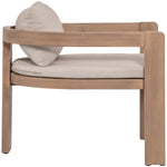 Newport Water Resistant Fabric Upholstered Outdoor Patio Dining Chair in Beige