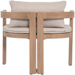 Newport Water Resistant Fabric Upholstered Outdoor Patio Dining Chair in Beige
