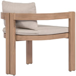 Newport Water Resistant Fabric Upholstered Outdoor Patio Dining Chair in Beige