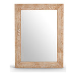 Cresthill Oak Wood Frame Mirror in White
