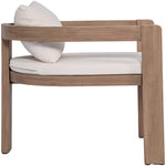Newport Water Resistant Fabric Upholstered Outdoor Patio Dining Chair in Cream