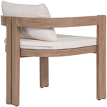 Newport Water Resistant Fabric Upholstered Outdoor Patio Dining Chair in Cream