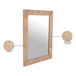 Cresthill Oak Wood Frame Mirror in White