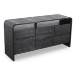 Cresthill Oak Wood Dresser in Black