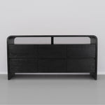 Cresthill Oak Wood Dresser in Black