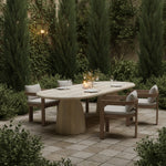 Newport Water Resistant Fabric Upholstered Outdoor Patio Dining Chair in Grey