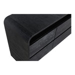 Cresthill Oak Wood Dresser in Black