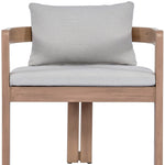 Newport Water Resistant Fabric Upholstered Outdoor Patio Dining Chair in Grey