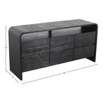 Cresthill Oak Wood Dresser in Black