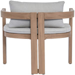 Newport Water Resistant Fabric Upholstered Outdoor Patio Dining Chair in Grey