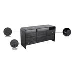 Cresthill Oak Wood Dresser in Black